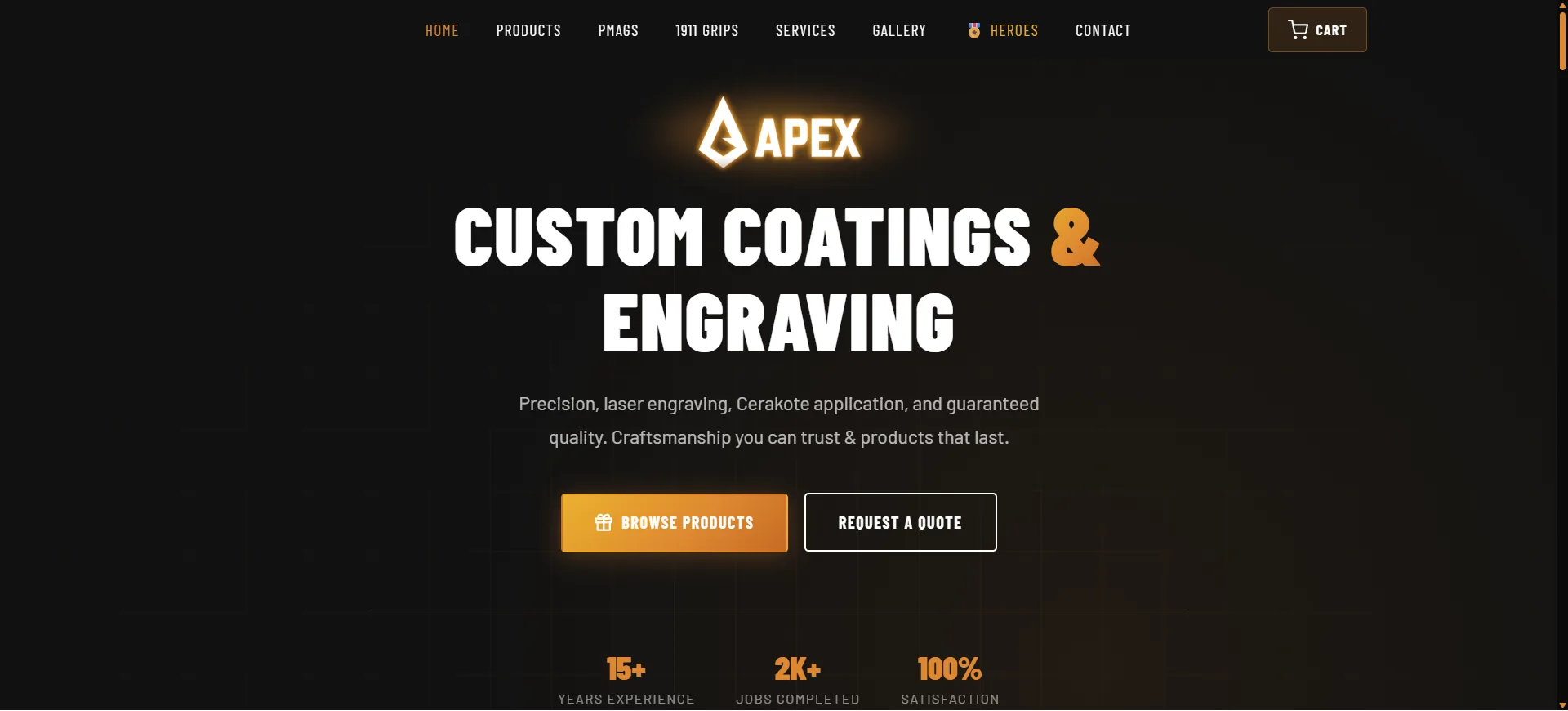 Apex Coatings TN homepage
