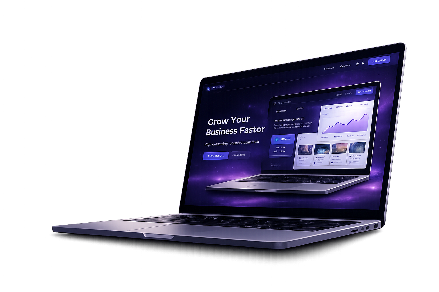 AdLogic website design on laptop