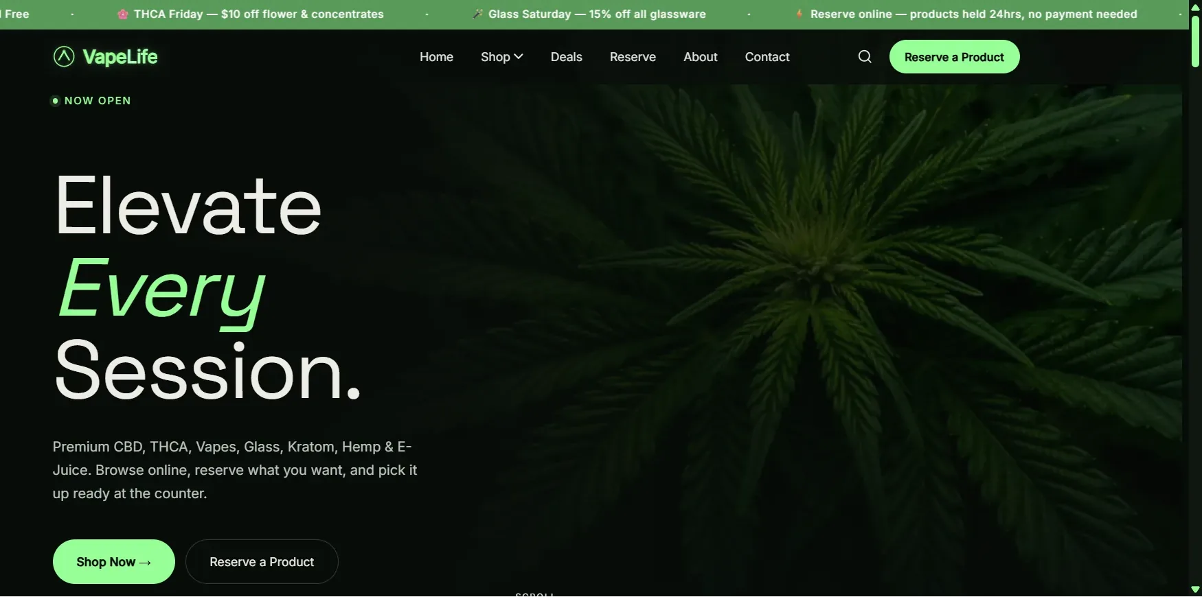VapeLife homepage